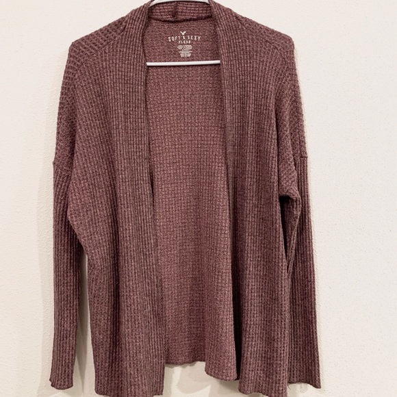 American Eagle Outfitters Sweaters - EUC American Eagle Soft & Sexy Knit Mauve Cardigan